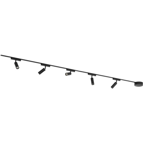 Schienensystem 48V Lumaro Spots 5-flg. schwarz Ø 4cm dimmbar