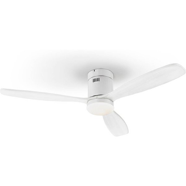 LED-Deckenventilator Siroco, weiß, Ø 132 cm, leise, CCT