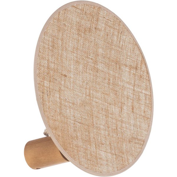 Wandleuchte Pulse, Juteschirm, naturbraun, Ø 30 cm