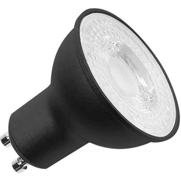 SLV LED-Reflektor GU10, 6 W, 3.000K, dimmbar, schwarz