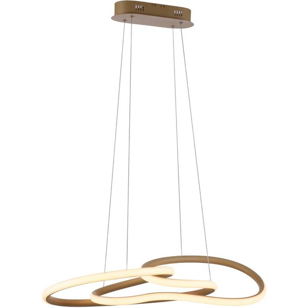 LED-Hängeleuchte TWIST, beige, Länge 76 cm, Metall switchdim