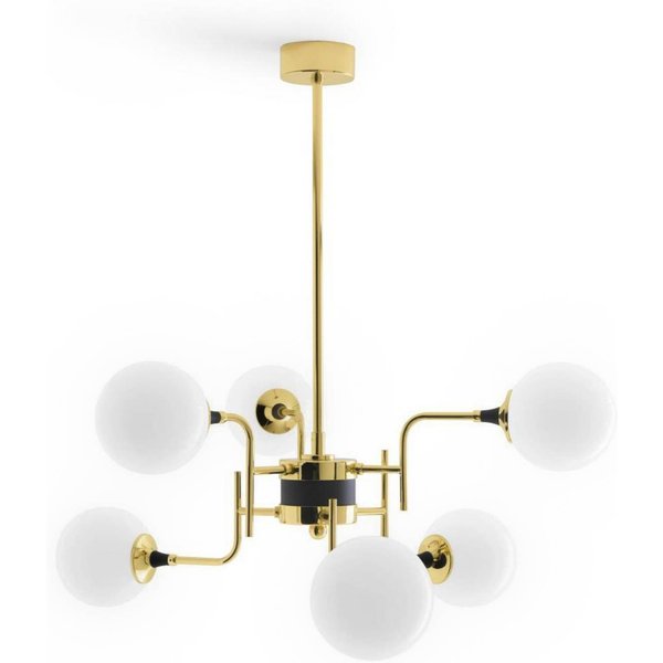 Stilnovo Hängelampe Galassia, goldfarben, Länge 91 cm