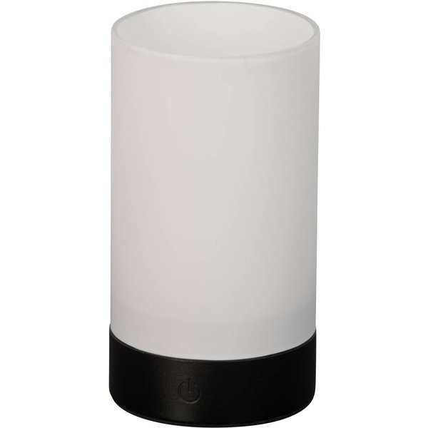 LED-Akku-Tischlampe Fenya, schwarz/opal matt Höhe 14 cm IP54
