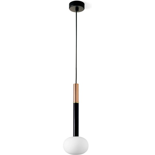 Hängeleuchte Mose, kupfer, Schirmhöhe 39 cm, 1-flammig, Glas