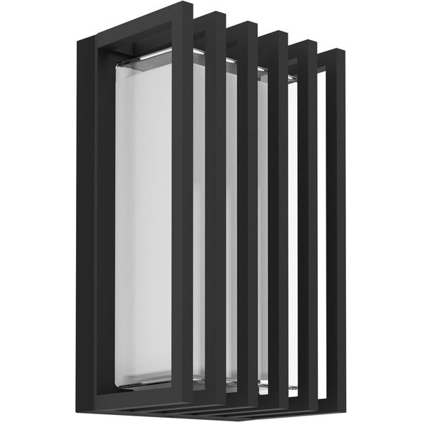 LED-Außenwandlampe Genovese, schwarz, Höhe 24 cm, Metall