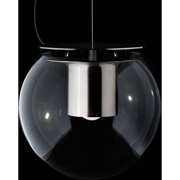 Oluce The Globe Hängeleuchte, Ø 30 cm, nickel