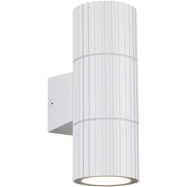 Außenwandlampe Parana, weiß matt, Höhe 16 cm, Metall, 2-flg.