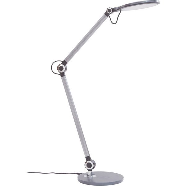 Lindby LED-Tischleuchte Nyxaris, grau, Metall, CCT, 50 cm
