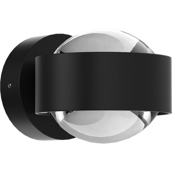 Puk Mini Wall LED 2x8W Linsen klar, schwarz matt