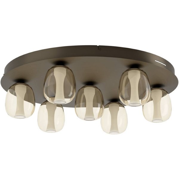 Stars of Light LED-Deckenlampe FERRO 56cm 7flg. bronze/braun