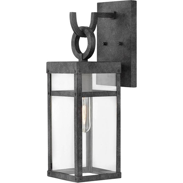 Außenwandleuchte Porter, schwarz, 47,4 cm hoch