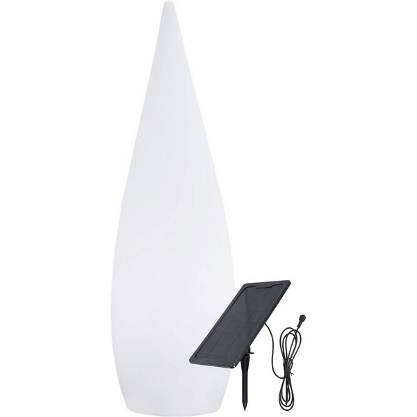 LED-Solar-Terrassenlampe Classy weiß, Höhe 80 cm, RGBW