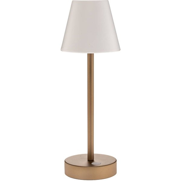 Newgarden Lola Slim LED-Tischlampe Akku, messing