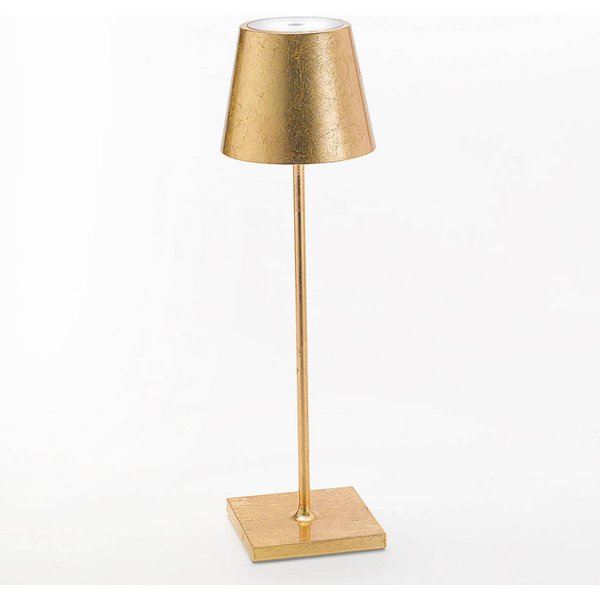 Zafferano Poldina LED-Tischlampe Akku Dekor gold