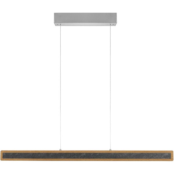 HerzBlut LED-Hängelampe Karl G, Holz/Stein, up/down, dimmbar