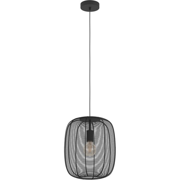 Hängeleuchte Rinroe, Ø 32,5 cm, schwarz, Stahl