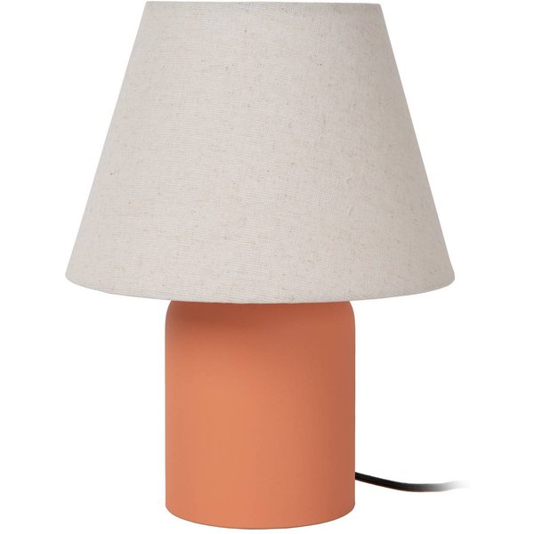 Tischlampe Macia, terrakotta/naturfarben 27 cm Keramik/Stoff