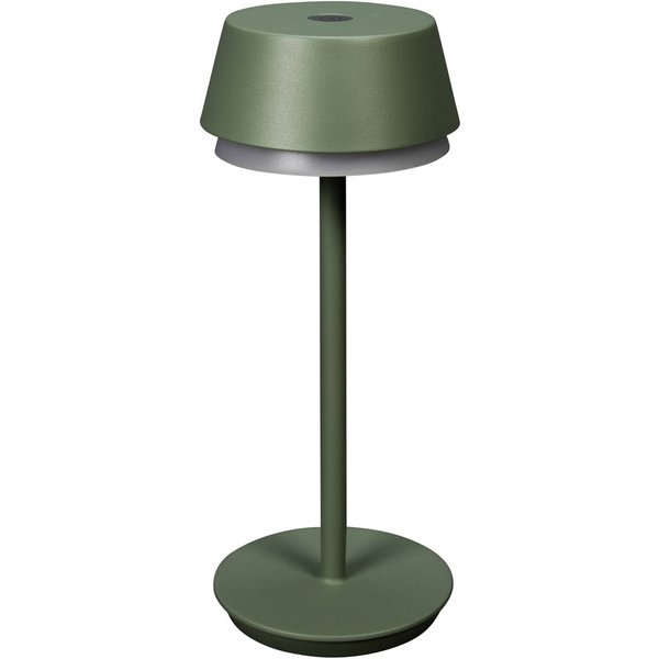 LED-Akku-Tischlampe Lyon, grün/grau, IP54, Dimmer, CCT, RGB