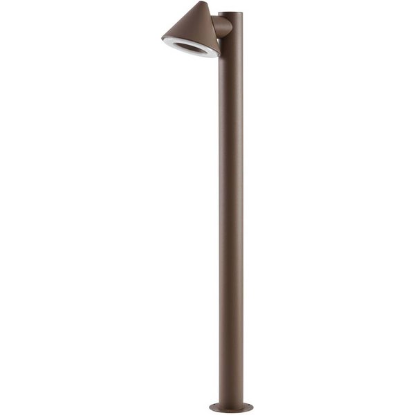 Lindby LED-Wegeleuchte Soran, braun, 100 cm, Metall, IP44