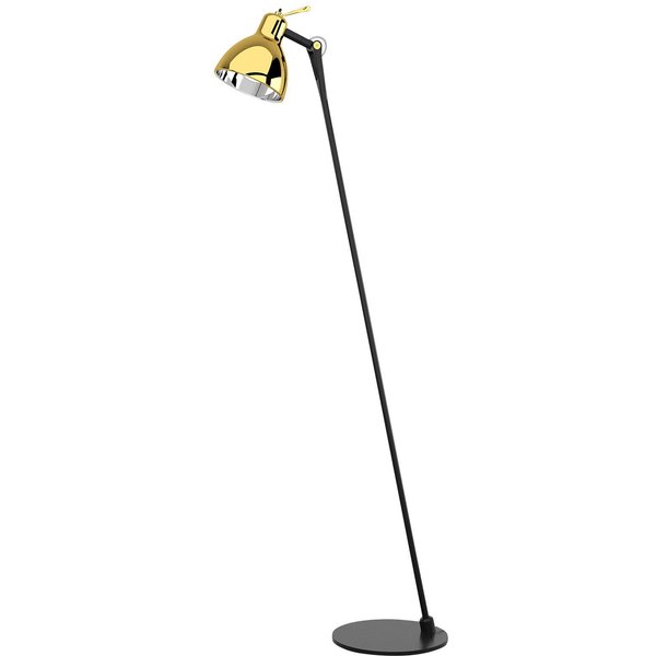 Rotaliana Luxy F0 Glam Stehleuchte, schwarz/gold, klar