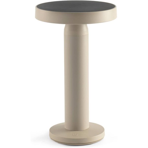 Solar-LED-Tischleuchte Cairo, beige, Kunststoff, IP44, 21 cm