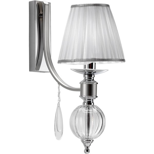 Wandleuchte 7330 in Chrom mit Glastropfen
