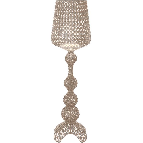 Kartell LED-Außenstehlampe Kabuki, taubengrau, IP44, dimmbar