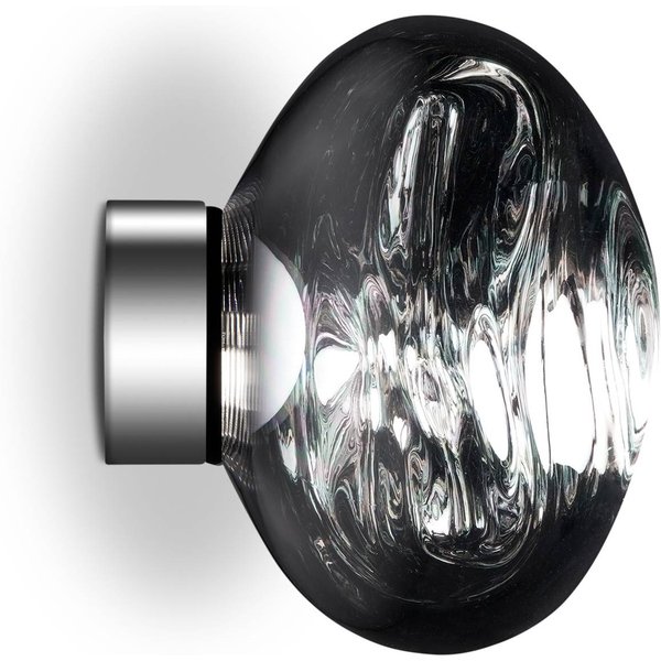 Tom Dixon LED-Wandlampe Melt Surface Mini, Ø 30 cm, chrom