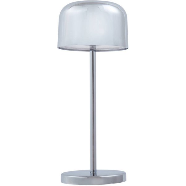 Lucande LED-Akku-Tischleuchte Quill, chrom, CCT, dimmbar