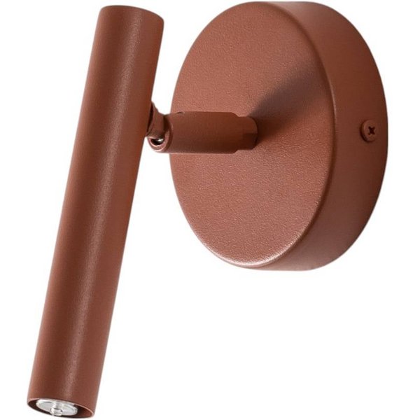 Wandleuchte Sopel, ziegelrot, 1-flammig, Stahl, Höhe 15 cm