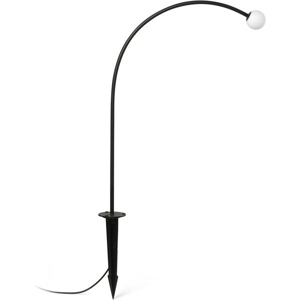 LED-Erdspießlampe Cuca, schwarz, Edelstahl/Glas, Höhe 65 cm