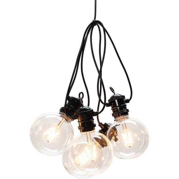 LED-Solar-Lichterkette Party, 7W, bernstein, IP44, 1800K