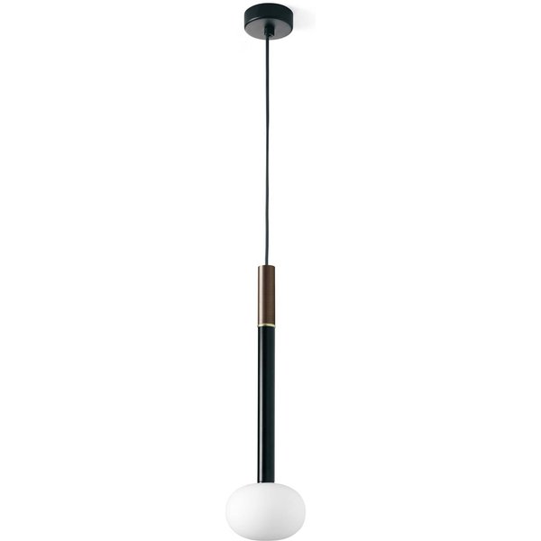 Hängeleuchte Mose, bronze, Schirmhöhe 48 cm, 1-flammig, Glas