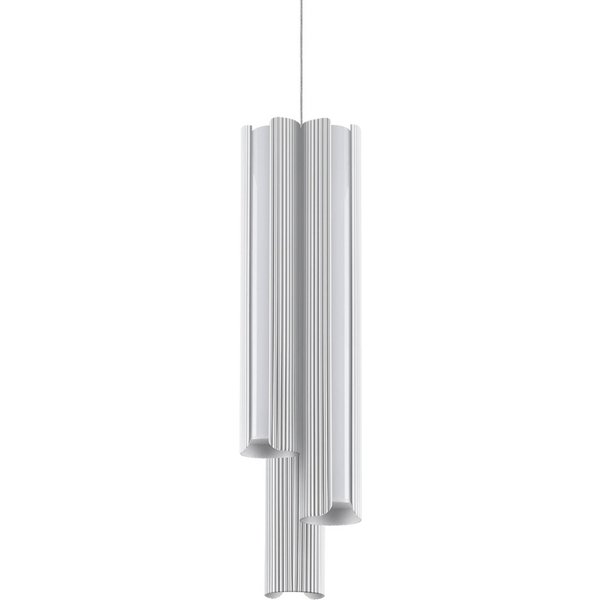 Ideal Lux LED-Hängelampe Dorica weiß Ø 9 cm, Metall 3-flg.