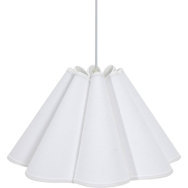 PR Home Classic Hängeleuchte, Baumwolle, weiß, Ø 21 cm