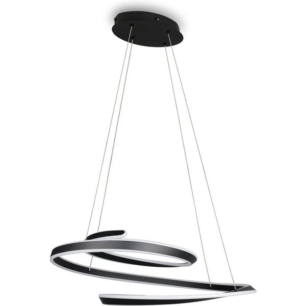 LED-Pendellampe Arlington schwarz matt Länge 80cm Metall CCT