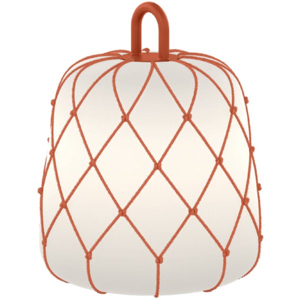 WEVER & DUCRÉ Lampenschirm Costa 2.0, orange, Seil, Ø 28 cm