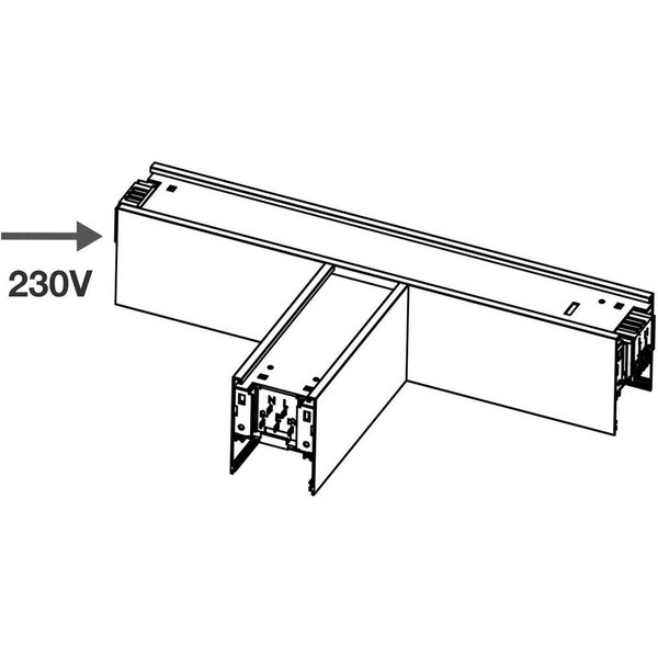 SLC LED-T-Eckmodul Click, AC, Anschluss rechts, schwarz