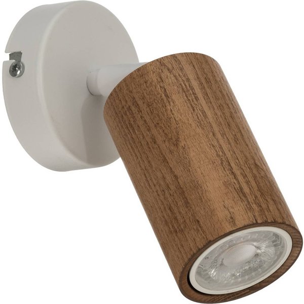Wandstrahler Nisse, weiß, Tiefe 18 cm, 1-flg., Holz/Metall