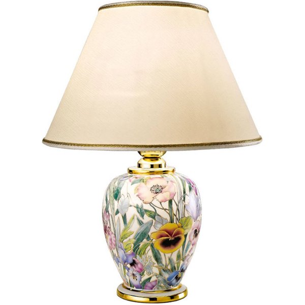 Austrolux Tischlampe Giardino Panse 25 cm Keramik vergoldet