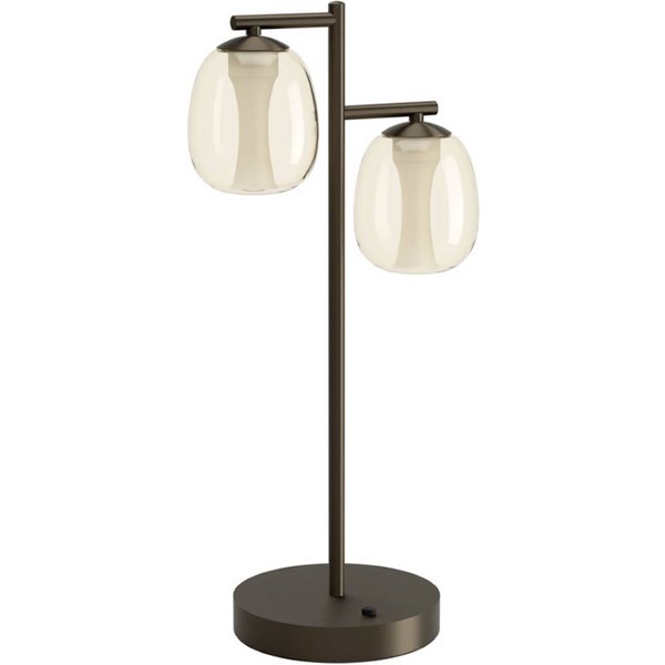 Stars of Light LED-Tischlampe FERRO bronze/braun 45 cm 2flg.