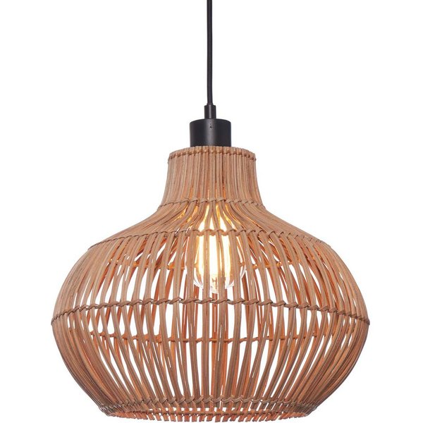 GOOD & MOJO Hängelampe Kalahari, Ø 32 cm, natur, Rattan, E27