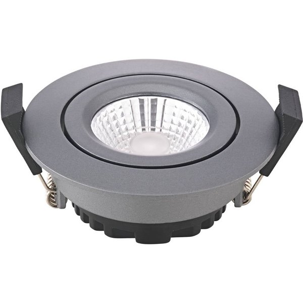 LED-Deckeneinbauspot Diled, Ø 8,5cm, 6 W, 3.000 K, anthrazit