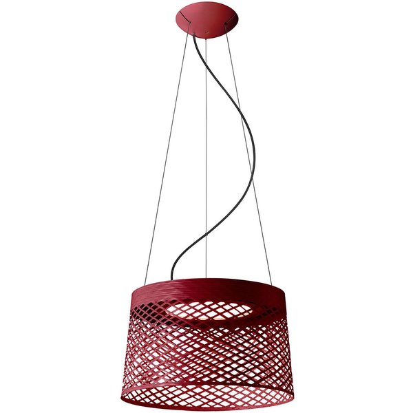 Foscarini Twiggy Grid LED-Hängeleuchte, karminrot