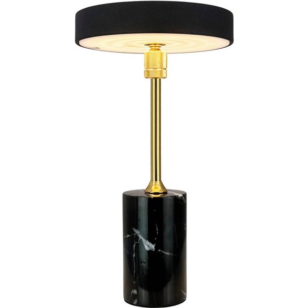 Dyberg Larsen LED-Akku-Tischlampe Starlight, schwarz/messing