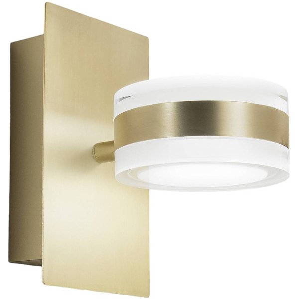 LED-Wandleuchte Dunk, messing, 2-flammig, 3.000 K, Metall