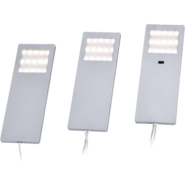 LED-Möbelleuchte Helena, 19 x 7 cm, 3er-Set, Sensor, Metall