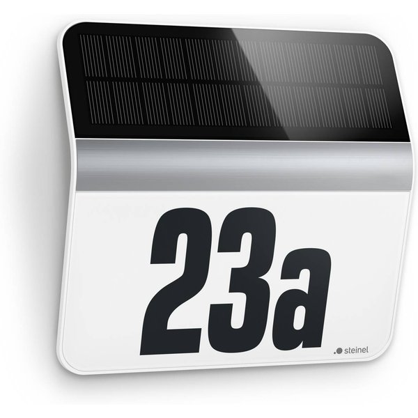 STEINEL XSolar LH-N LED-Hausnummernlampe, Edelstahl