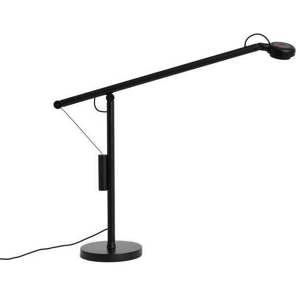 HAY LED-Schreibtischlampe Fifty-Fifty, schwarz, 45 cm, dim.