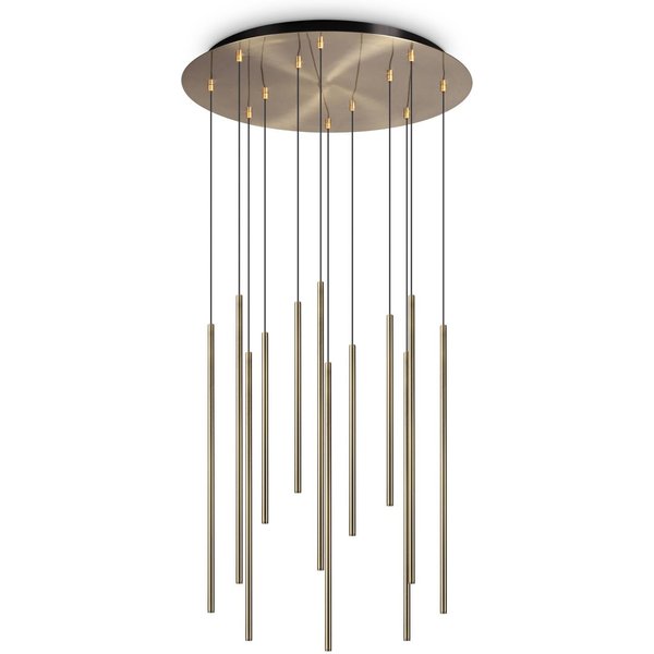Ideal Lux Filo LED-Hängelampe zwölfflammig messing